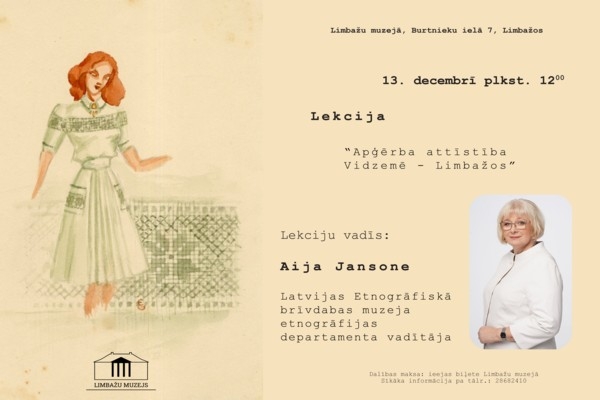 Aicinām apmeklēt pasākumus Limbažu muzejā sestdien, 13.decembrī